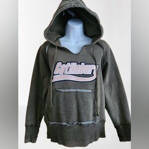 Olive Green Sweatshirt Hoodie Size S